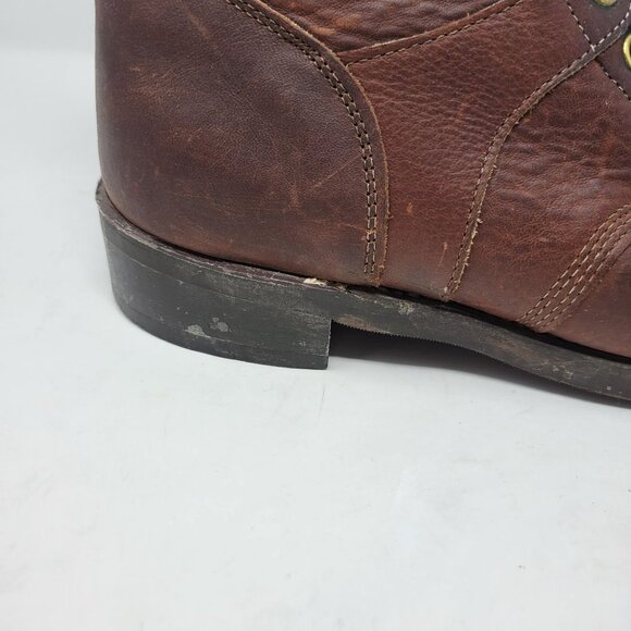 Avonite Hypalon Oil Resistant Dupont Lace Up Leather Boots Kilty 7 Brown Distres - Picture 8 of 16